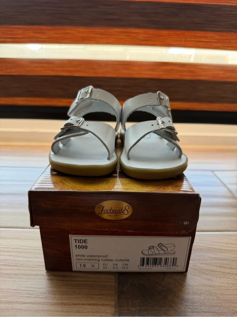 FootMates White Kids Buckle Sandals